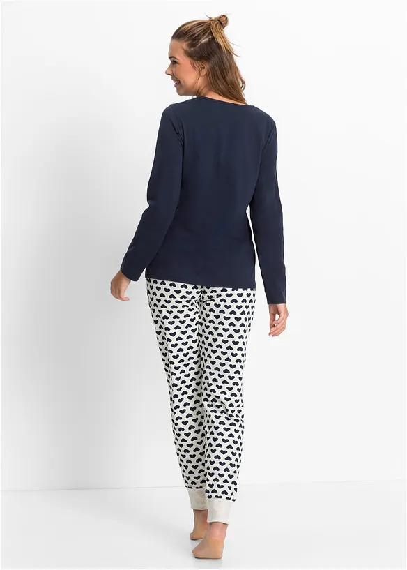 Pyjamas med &oslash;kologisk bomull, bonprix