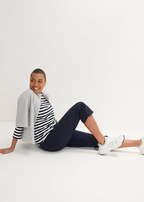 Capri-bukse i bomullsmiks med komfortlinning, bonprix