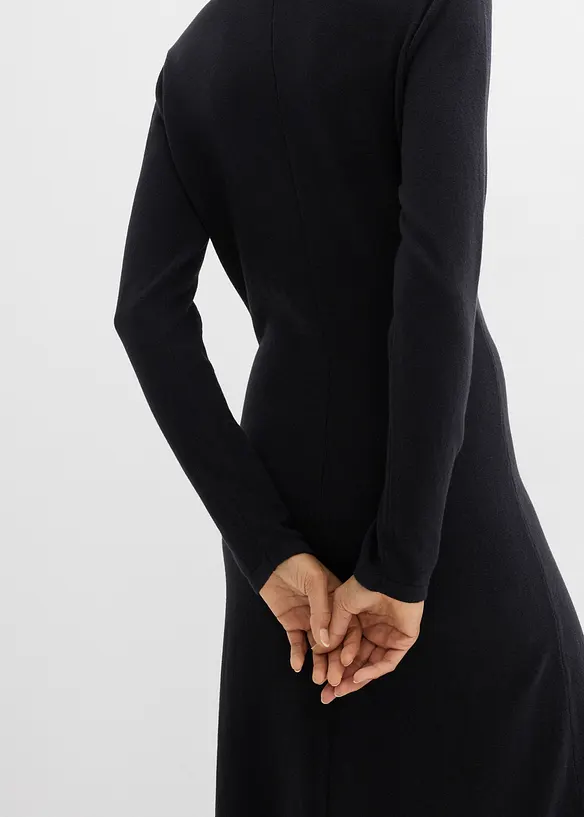 Maxikjole i finstrikk med kasjmir, bonprix