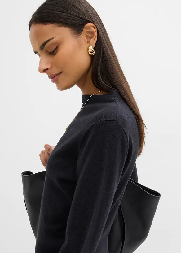 Maxikjole i finstrikk med kasjmir, bonprix