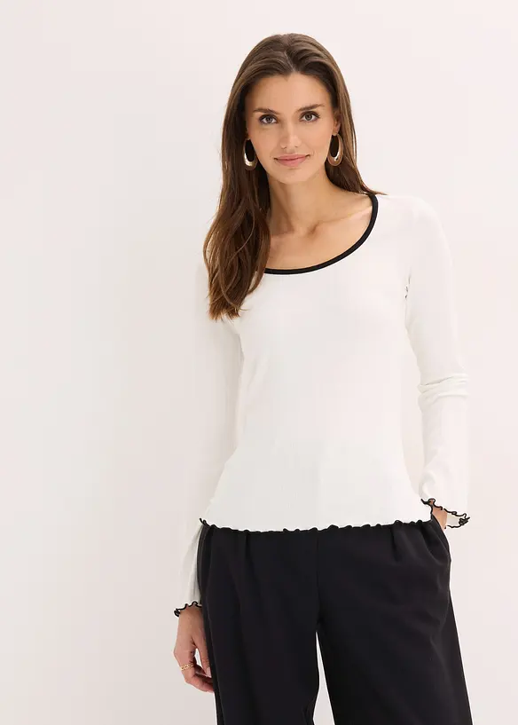 Ribbet topp, bonprix