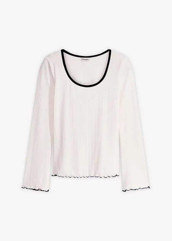 Ribbet topp, bonprix