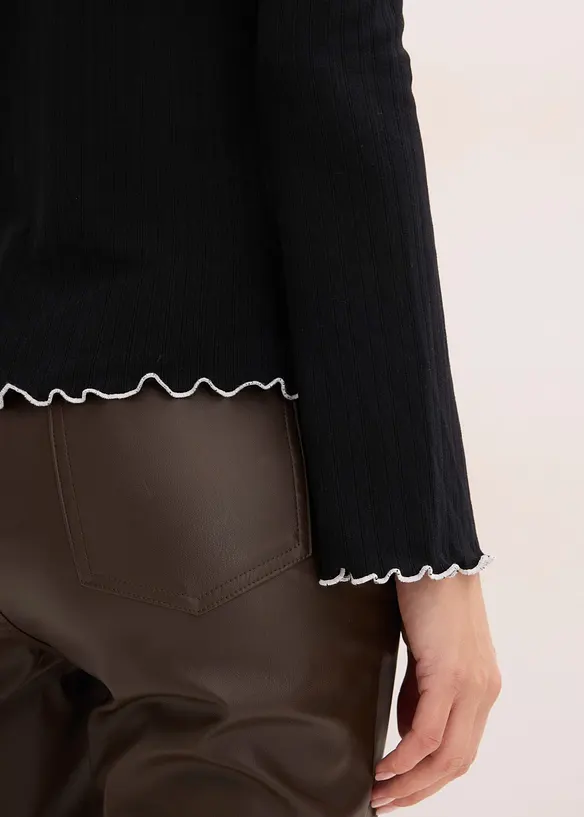 Ribbet topp, bonprix