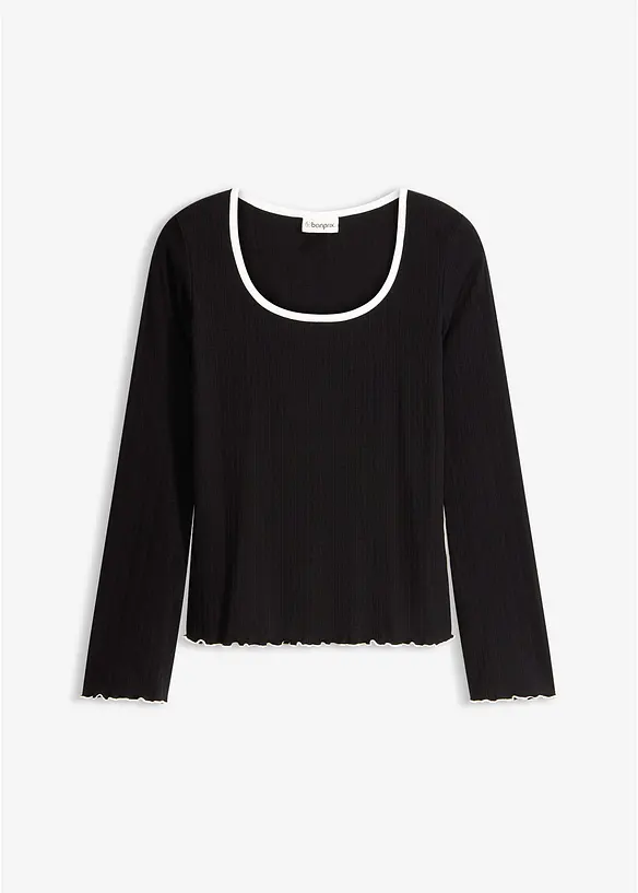 Ribbet topp, bonprix