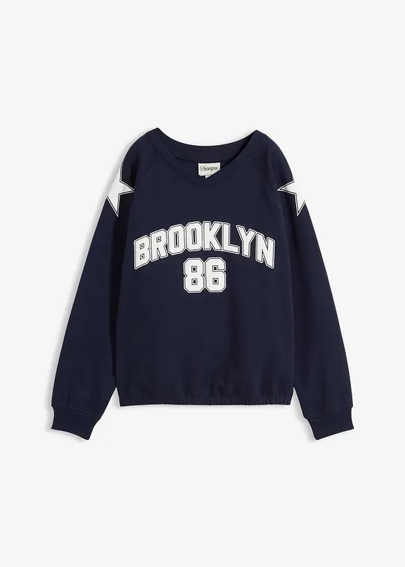 Oversized sweatshirt i myk bomullsmiks, bonprix