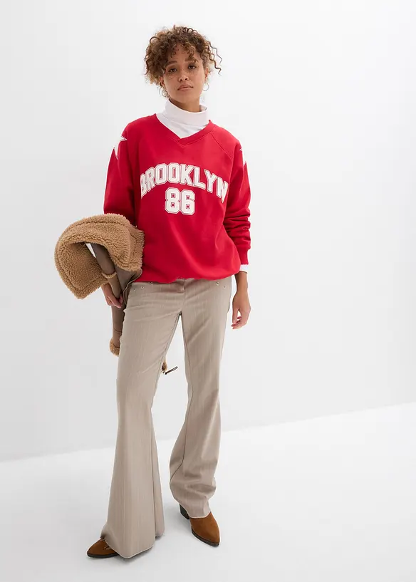 Oversized sweatshirt i myk bomullsmiks, bonprix