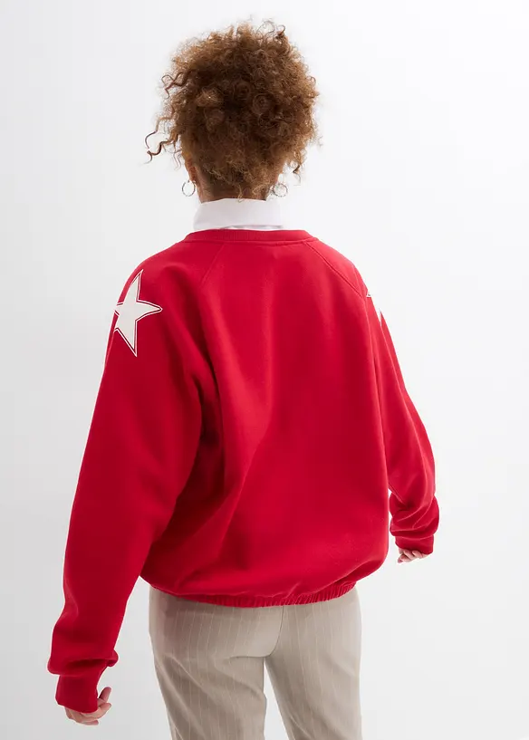 Oversized sweatshirt i myk bomullsmiks, bonprix