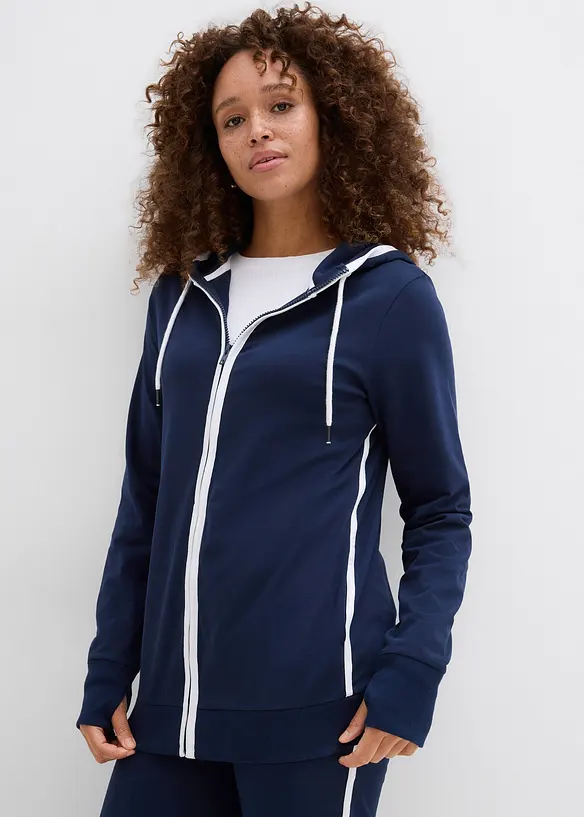 Joggedress i bomull med elastan, bonprix