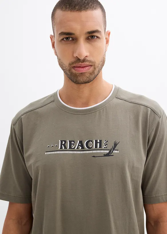 Kort pyjamas med myk bomull, bonprix