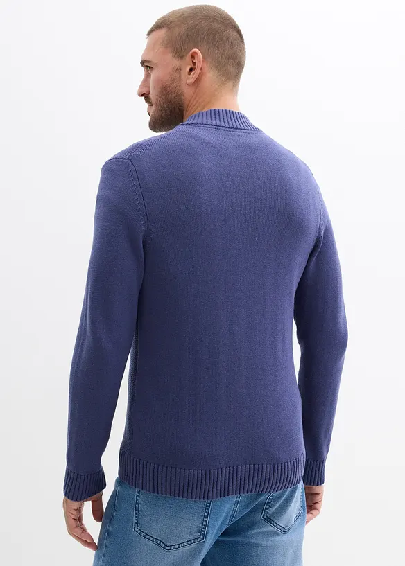 Finstrikket cardigan i 100% bomull, bonprix