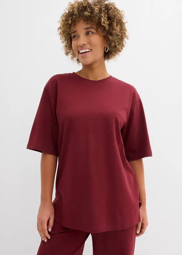 Lang topp i interlock-materiale, bonprix