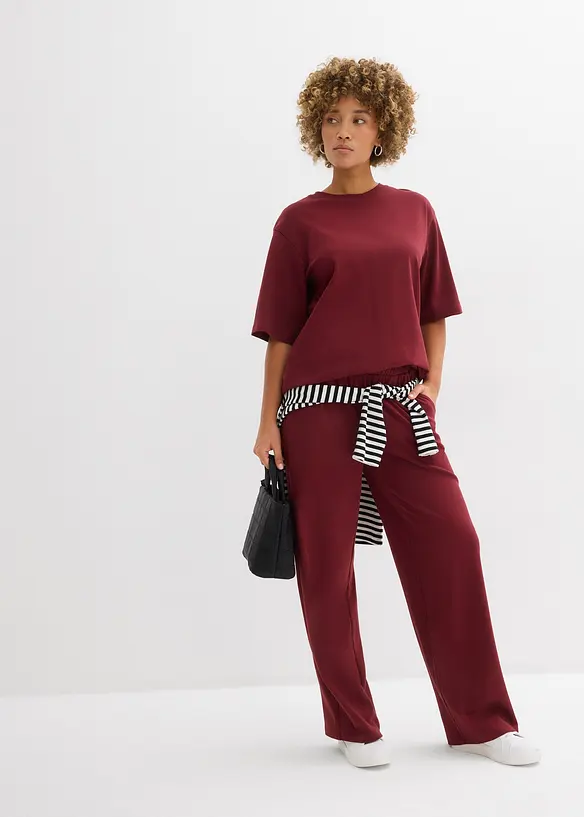 Lang topp i interlock-materiale, bonprix