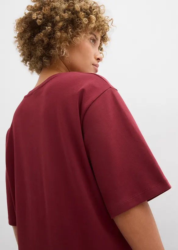 Lang topp i interlock-materiale, bonprix