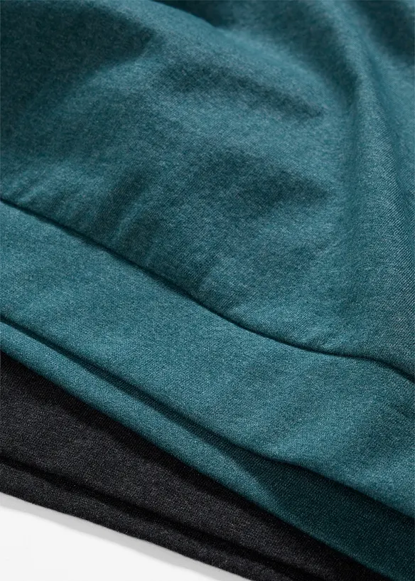 Sweatshirt i myk bomullsmiks (2-pack), bonprix