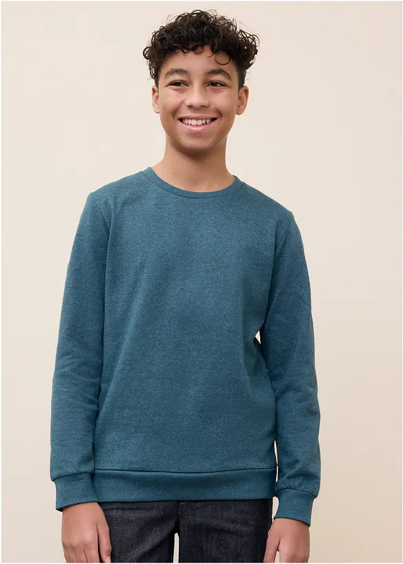 Sweatshirt i myk bomullsmiks (2-pack), bonprix