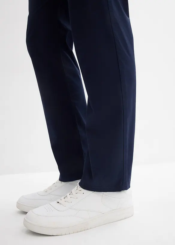 Regular Fit-chinos med belte og komfortlinning, Straight, bonprix