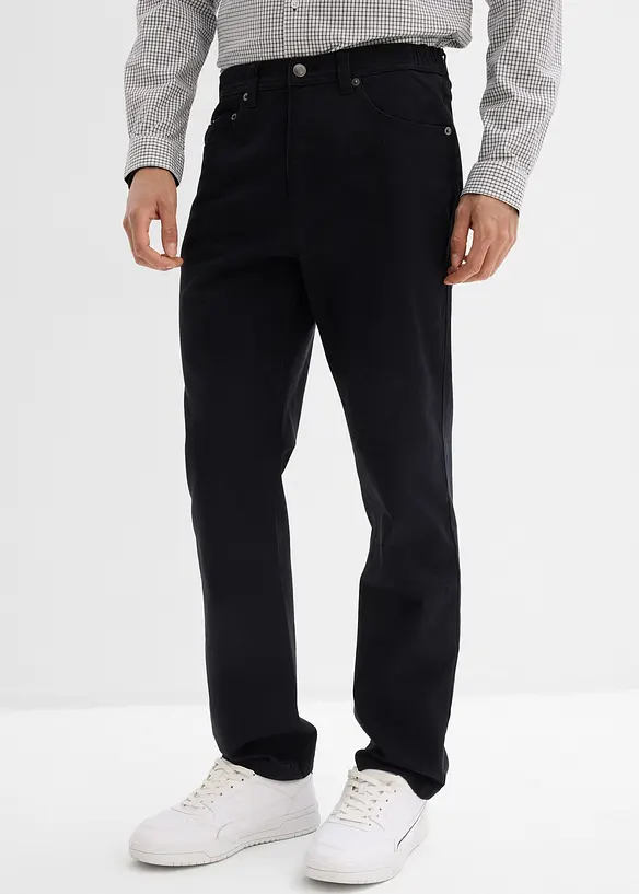 Classic fit stretchbukse med komfortlinning, Straight, bonprix