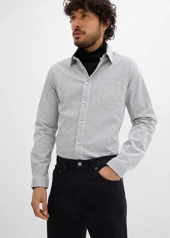 Classic fit stretchbukse med komfortlinning, Straight, bonprix