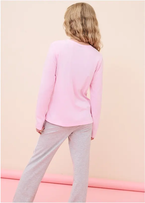 Langermet topp av 100% &oslash;kologisk bomull (5-pack), bonprix