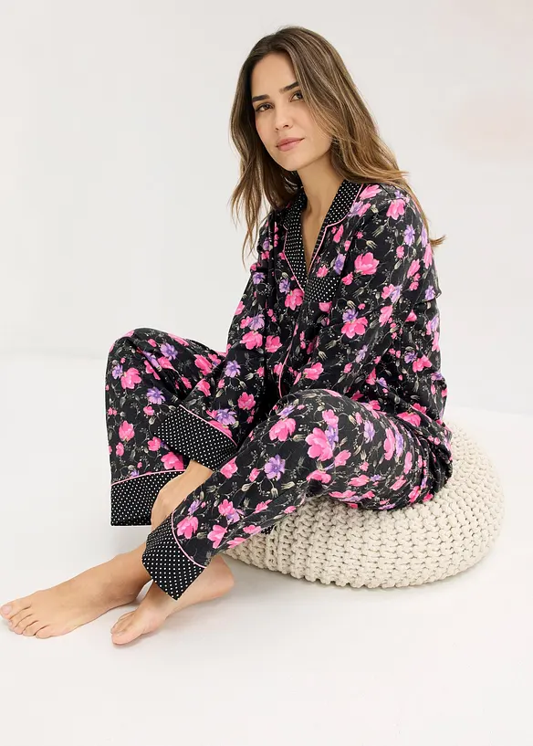 Pyjamas i 100% bomull, bonprix