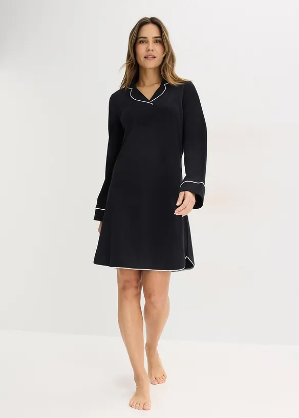 Nattskjorte av myk bomull, bonprix