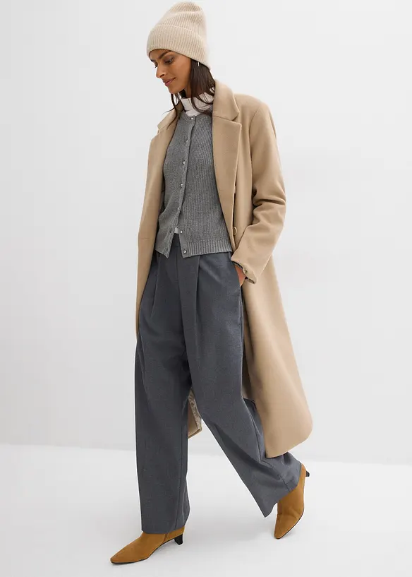 Cardigan med ull og fine knapper, bonprix