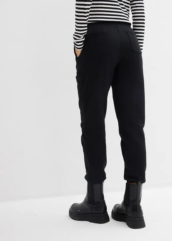 Joggebukse i 100% &oslash;kologisk bomull (2-pack), bonprix