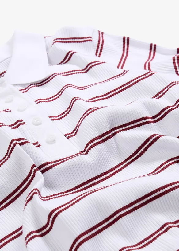 Ribbet poloskjorte, bonprix