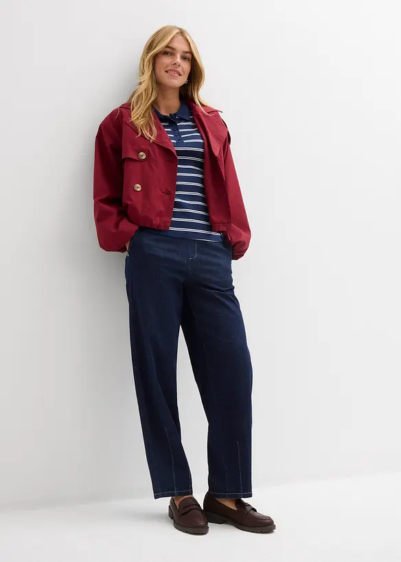 Ribbet poloskjorte, bonprix