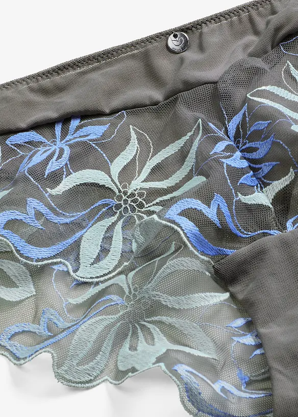 Hipstertruse med nydelige broderier, bonprix