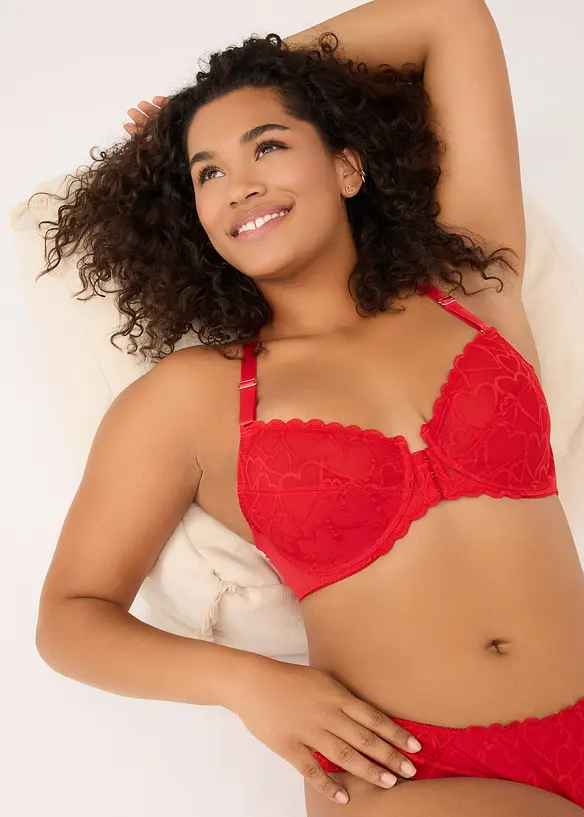 BH med lukning foran og delikat blonde, bonprix