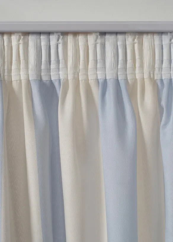 Gardin med stripem&oslash;nster og resirkulert polyester (1-pack), bonprix