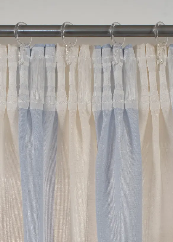 Gardin med stripem&oslash;nster og resirkulert polyester (1-pack), bonprix