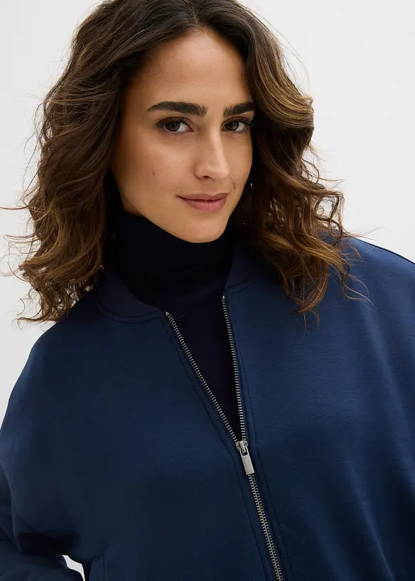 Bomberjakke av myk viskosemiks, bonprix