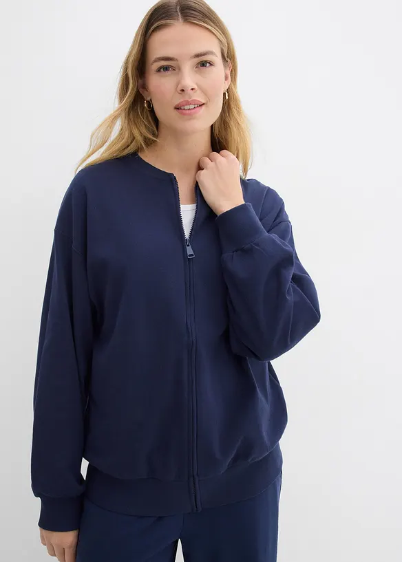 Sweatjakke av 100% bomull, bonprix