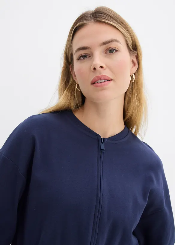 Sweatjakke av 100% bomull, bonprix