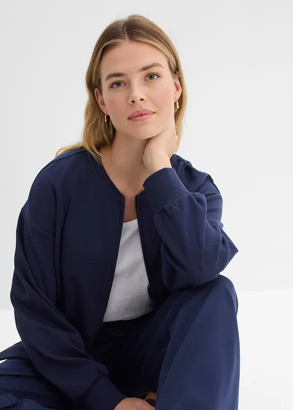 Sweatjakke av 100% bomull, bonprix