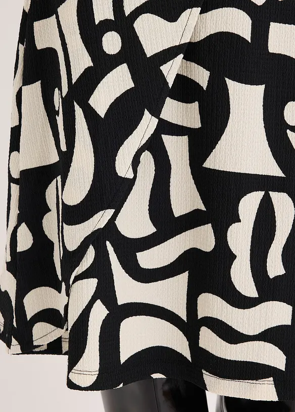 Midikjole i strukturert jersey, bonprix