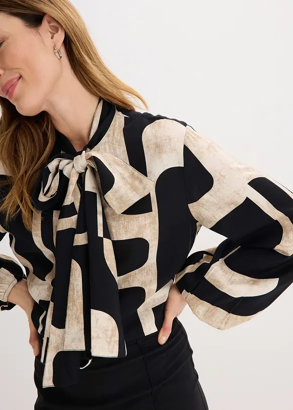 Sl&oslash;yfebluse i lett viskose, bonprix