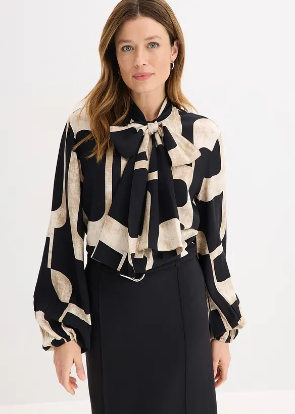 Sl&oslash;yfebluse i lett viskose, bonprix