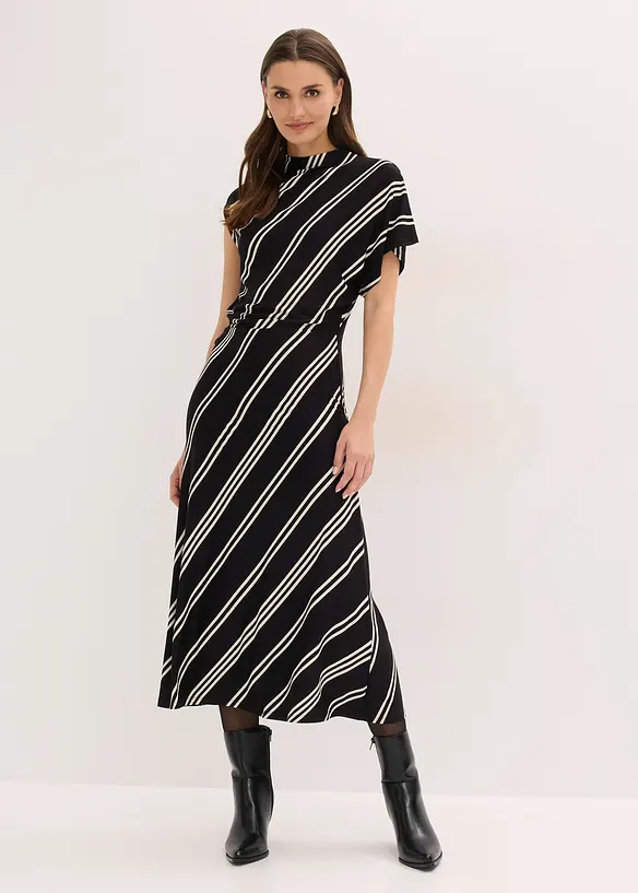 Midikjole i myk viskosemiks, bonprix