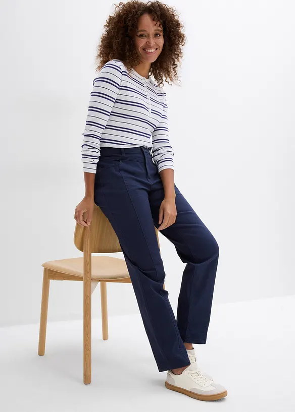 Twillbukse i bomull med elastan, bonprix