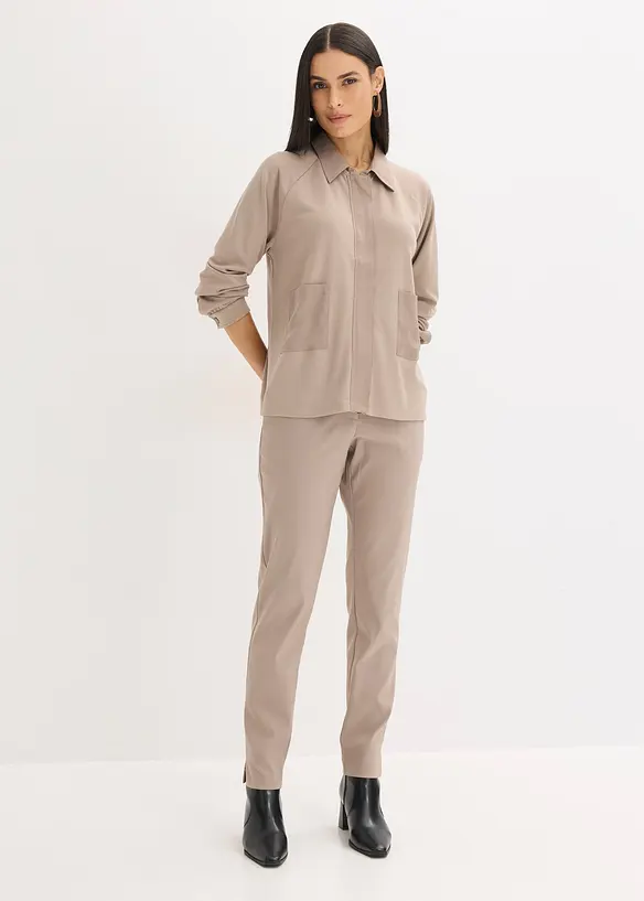 Lett jakke av Punto di Roma-materiale med satengbesetning, bonprix