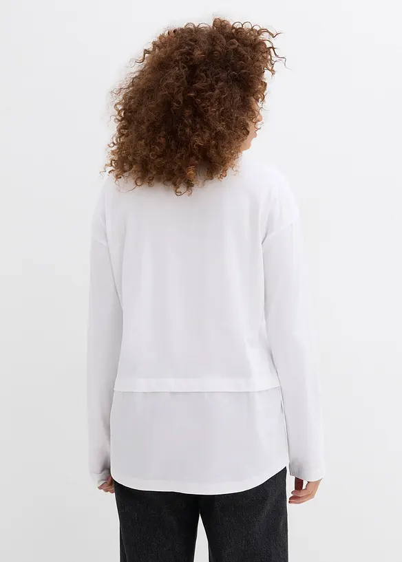 Topp med bluseinnsats, bonprix