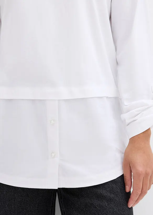 Topp med bluseinnsats, bonprix