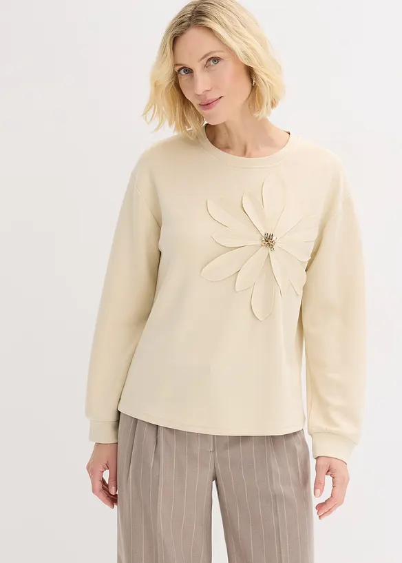 Topp i scubamateriale med applikasjon, bonprix