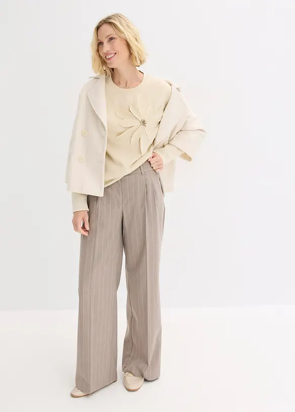 Topp i scubamateriale med applikasjon, bonprix