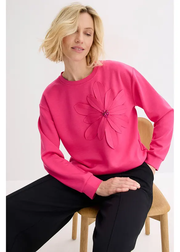 Sweatshirt med applikasjon, bonprix