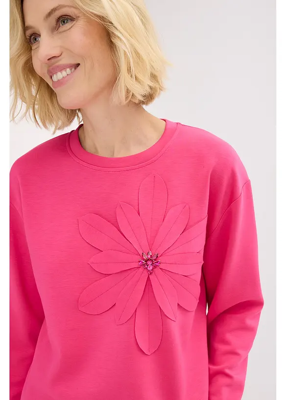 Sweatshirt med applikasjon, bonprix