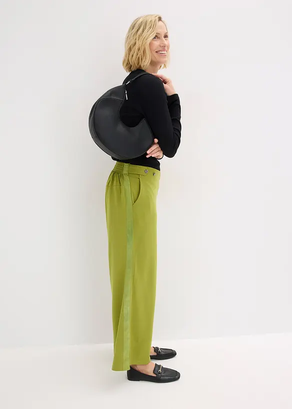 Jerseybukse med dekorativt spensel, bonprix